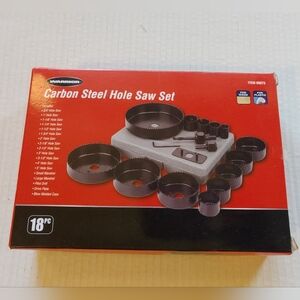 Warrior 18 Piece Carbon Steel Hole Saw Set 3/4” - 5” Inch  69073 - New In Box